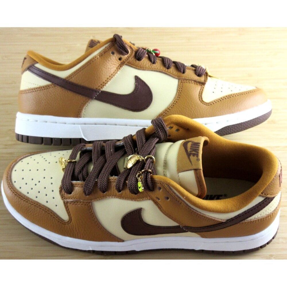 Women's Nike Dunk Low SE Leather Shoes Desert Ochre Vanilla Brown Sizes NIB - Picture 7 of 7